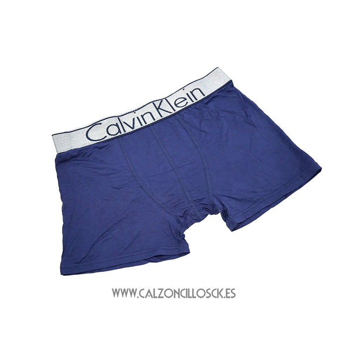 Nuevo Boxer Calvin Klein Hombre Steel Blateado Azul Marino